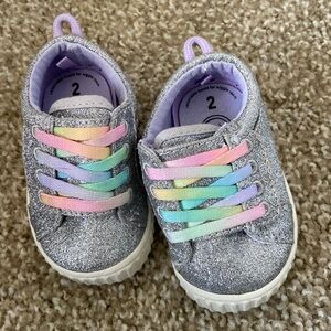 Wonder, nation, size 2 tennis shoes for girls rainbow laces, but Velcro